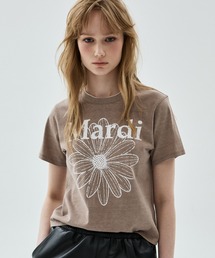 SLIM TSHIRT FLOWERMARDI CRACKED PIGMENT WASHING / スリム Tシャツ フラワー マルディ クラックド ピグメント ウォッシング