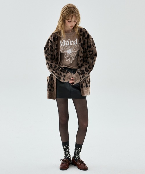 Mardi Mercredi(マルディメクルディ)の「SLIM TSHIRT FLOWERMARDI CRACKED PIGMENT WASHING / スリム Tシャツ フラワー マルディ クラックド ピグメント ウォッシング(Tシャツ/カットソー・レディース・パープル/ベージュ/レッド/オレンジ・FREE)」の13枚目の写真