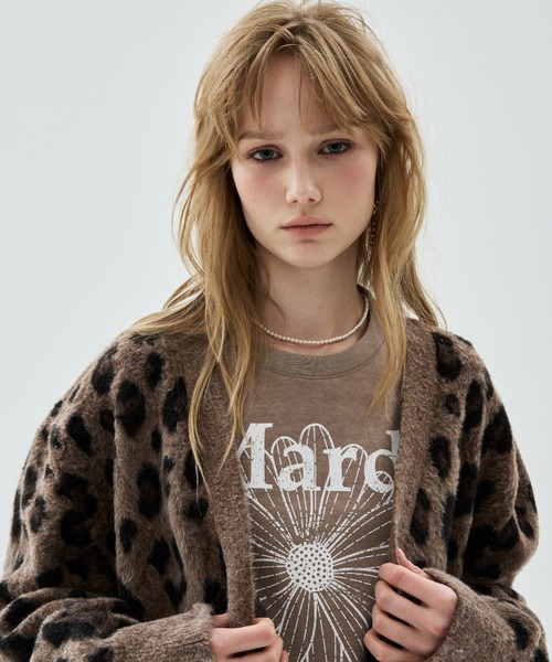 Mardi Mercredi(マルディメクルディ)の「SLIM TSHIRT FLOWERMARDI CRACKED PIGMENT WASHING / スリム Tシャツ フラワー マルディ クラックド ピグメント ウォッシング(Tシャツ/カットソー・レディース・パープル/ベージュ/レッド/オレンジ・FREE)」の9枚目の写真