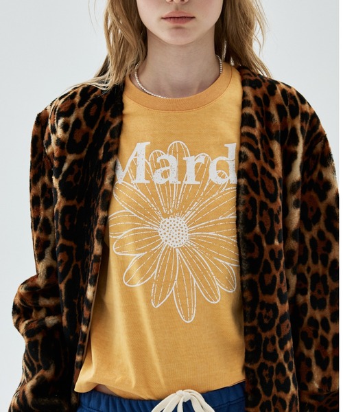 Mardi Mercredi(マルディメクルディ)の「SLIM TSHIRT FLOWERMARDI CRACKED PIGMENT WASHING / スリム Tシャツ フラワー マルディ クラックド ピグメント ウォッシング(Tシャツ/カットソー・レディース・パープル/ベージュ/レッド/オレンジ・FREE)」の21枚目の写真