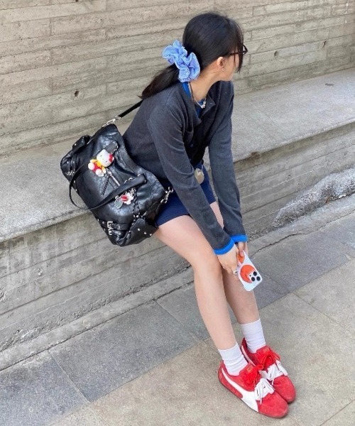 MASHIRO(マシロ)の「【MASHIRO】Y2Kベルトデザイン 3WAYショルダーバッグ(MA/EK640)(ショルダーバッグ・レディース・ブラック・FREE)」の6枚目の写真