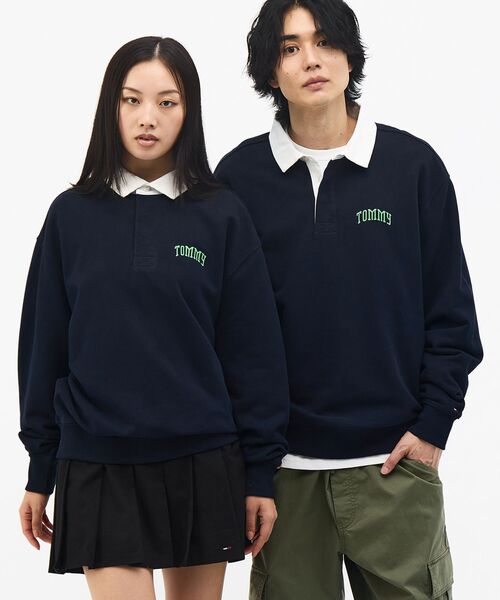 tommy jeans(トミー ジーンズ)の「リラックストミーラガーシャツ(スウェット・メンズ・ネイビー/ホワイト・LARGE/X-LARGE/SMALL/MEDIUM)」の6枚目の写真