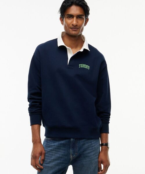 tommy jeans(トミー ジーンズ)の「リラックストミーラガーシャツ(スウェット・メンズ・ネイビー/ホワイト・LARGE/X-LARGE/SMALL/MEDIUM)」の10枚目の写真