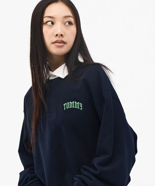 tommy jeans(トミー ジーンズ)の「リラックストミーラガーシャツ(スウェット・メンズ・ネイビー/ホワイト・LARGE/X-LARGE/SMALL/MEDIUM)」の12枚目の写真