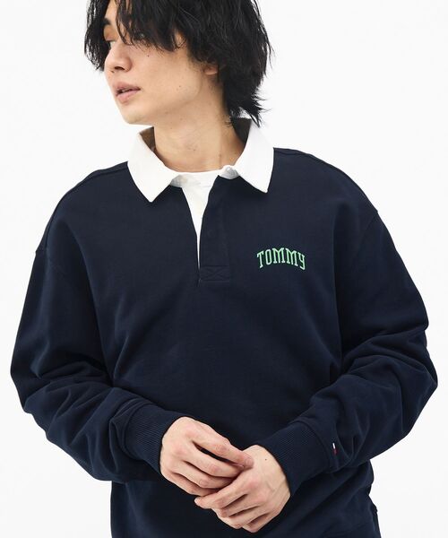 tommy jeans(トミー ジーンズ)の「リラックストミーラガーシャツ(スウェット・メンズ・ネイビー/ホワイト・LARGE/X-LARGE/SMALL/MEDIUM)」の13枚目の写真