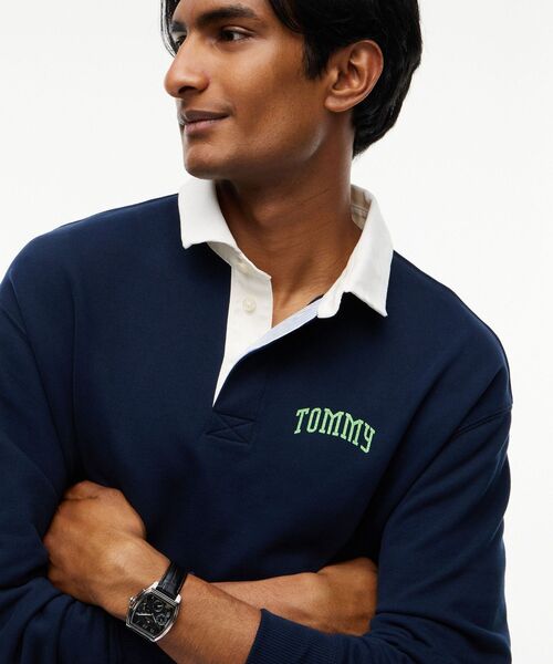 tommy jeans(トミー ジーンズ)の「リラックストミーラガーシャツ(スウェット・メンズ・ネイビー/ホワイト・LARGE/X-LARGE/SMALL/MEDIUM)」の14枚目の写真