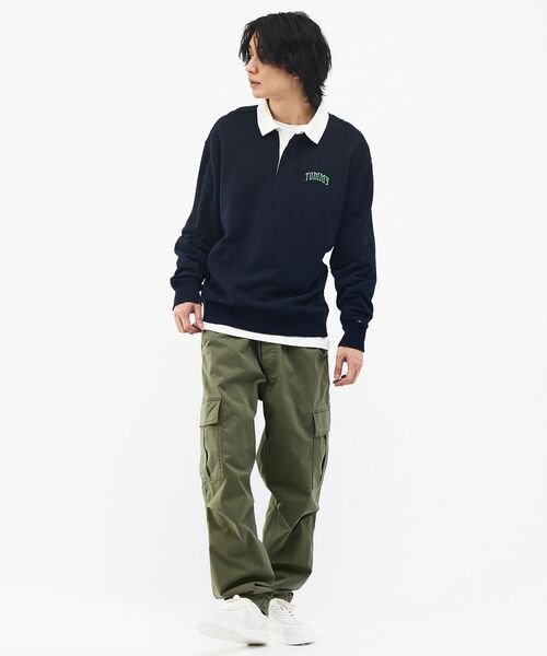 tommy jeans(トミー ジーンズ)の「リラックストミーラガーシャツ(スウェット・メンズ・ネイビー/ホワイト・LARGE/X-LARGE/SMALL/MEDIUM)」の18枚目の写真
