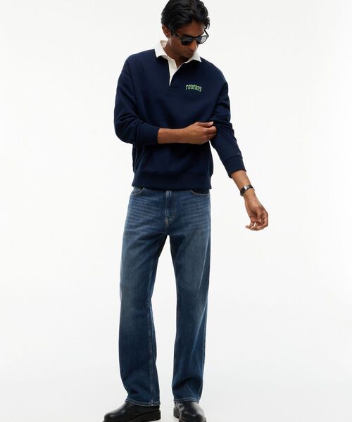 tommy jeans(トミー ジーンズ)の「リラックストミーラガーシャツ(スウェット・メンズ・ネイビー/ホワイト・LARGE/X-LARGE/SMALL/MEDIUM)」の19枚目の写真