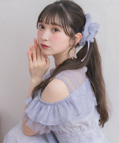 ROJITA(ロジータ)の「肩開きリボン花柄ロングワンピース(ワンピース・レディース・アイボリー/ピンク/ブルー・FREE)」の16枚目の写真