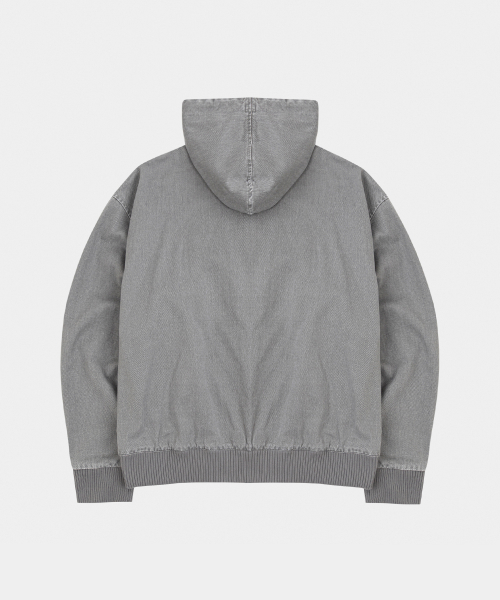 LETTERCOMO(レテルコモ)の「パイピングワークフードジャケットグレー(その他アウター・レディース・アッシュグレー・MEDIUM/LARGE)」の2枚目の写真