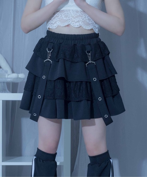 Whinny(ホワイニー)の「Whinny/【2026夏新作♪】毎日お散歩スカート(スカート・レディース・ネイビー/ホワイト/ブラック・FREE)」の5枚目の写真