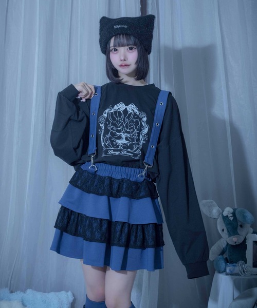 Whinny(ホワイニー)の「Whinny/【2026夏新作♪】毎日お散歩スカート(スカート・レディース・ネイビー/ホワイト/ブラック・FREE)」の9枚目の写真