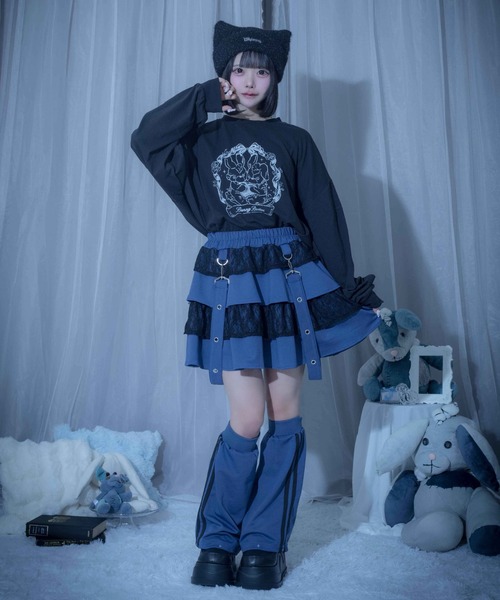 Whinny(ホワイニー)の「Whinny/【2026夏新作♪】毎日お散歩スカート(スカート・レディース・ネイビー/ホワイト/ブラック・FREE)」の10枚目の写真
