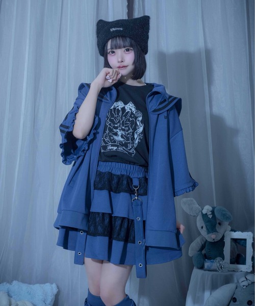 Whinny(ホワイニー)の「Whinny/【2026夏新作♪】毎日お散歩スカート(スカート・レディース・ネイビー/ホワイト/ブラック・FREE)」の11枚目の写真