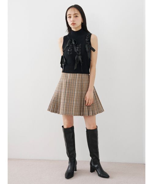 SNIDEL(スナイデル)の「プリーツスカショーパン(その他パンツ・レディース・チャコールグレー/ネイビー/キャメル/ベージュ・0/1)」の12枚目の写真