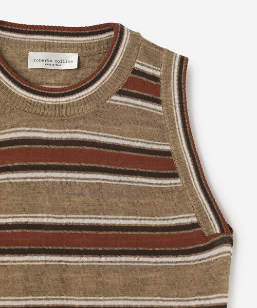 Bshop（ビショップ）の「roberto collina | マルチボーダーニットベスト WOMEN（ベスト・レディース・ブラウン系その他・S）」の9枚目の写真