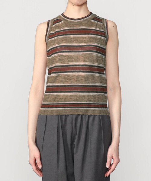 Bshop（ビショップ）の「roberto collina | マルチボーダーニットベスト WOMEN（ベスト・レディース・ブラウン系その他・S）」の7枚目の写真