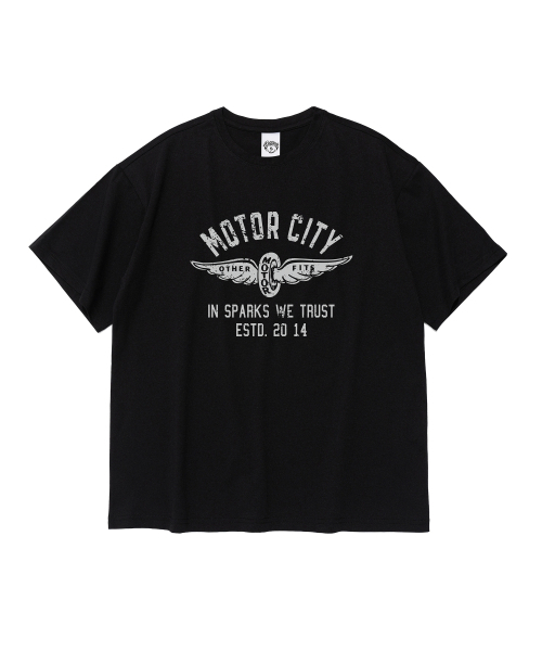 OTHERFITS(アザーフィッツ)の「ヴィンテージモーターシティグラフィックドライフィット半袖Tシャツ(ブラック)(Tシャツ/カットソー・メンズ・その他・LARGE/X-LARGE/2XL/MEDIUM)」の1枚目の写真