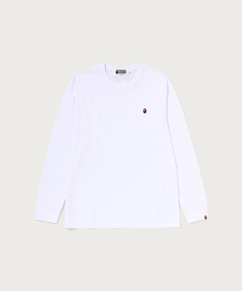 A BATHING APE(アベイシングエイプ)の「ONE POINT LS TEE(Tシャツ/カットソー・メンズ・ホワイト/ブラック/グレー/イエロー/ブルー・MEDIUM/SMALL/X-LARGE/XX-LARGE/LARGE)」の1枚目の写真