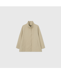 ハイネックコットンハーフジャケット_ベージュ / HIGH NECK COTTON HALF JACKET_BEIGE