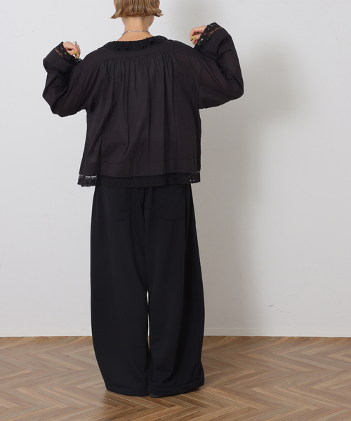 JOURNAL STANDARD LUXE(ジャーナルスタンダード ラックス)の「コットンローン レースブラウス(シャツ/ブラウス・レディース・ホワイト/ブラック・FREE)」の5枚目の写真