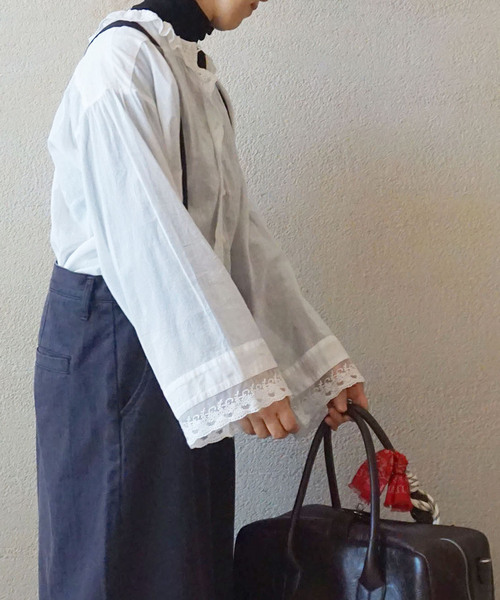 JOURNAL STANDARD LUXE(ジャーナルスタンダード ラックス)の「コットンローン レースブラウス(シャツ/ブラウス・レディース・ホワイト/ブラック・FREE)」の7枚目の写真