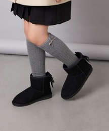 a.v.v（アーヴェヴェ）の「[18-24cm]【毎年人気NO.1/クッションインソール】リボン付きフェイクムートンブーツ（ブーツ）」
