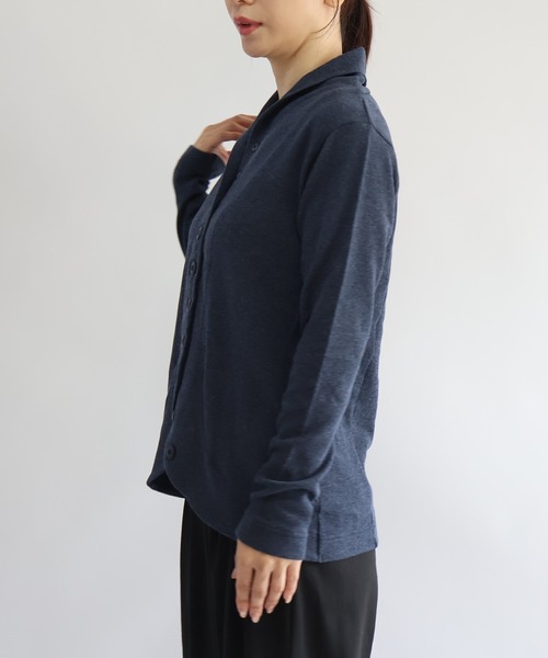 etre relie(エトレリー)の「接結ジャケット(Tシャツ/カットソー・レディース・ライトグレー/ブラック/ダークネイビー/カーキ/ダークベージュ/チャコールグレー・MEDIUM)」の15枚目の写真