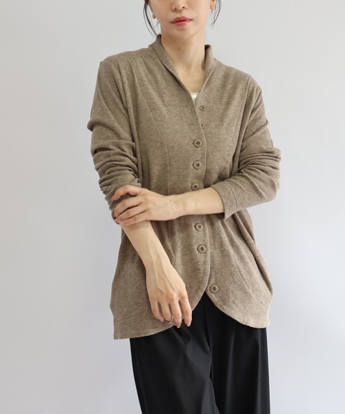 etre relie(エトレリー)の「接結ジャケット(Tシャツ/カットソー・レディース・ライトグレー/ブラック/ダークネイビー/カーキ/ダークベージュ/チャコールグレー・MEDIUM)」の20枚目の写真