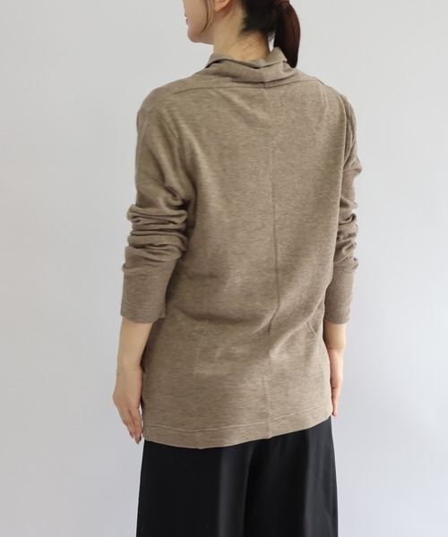 etre relie(エトレリー)の「接結ジャケット(Tシャツ/カットソー・レディース・ライトグレー/ブラック/ダークネイビー/カーキ/ダークベージュ/チャコールグレー・MEDIUM)」の21枚目の写真