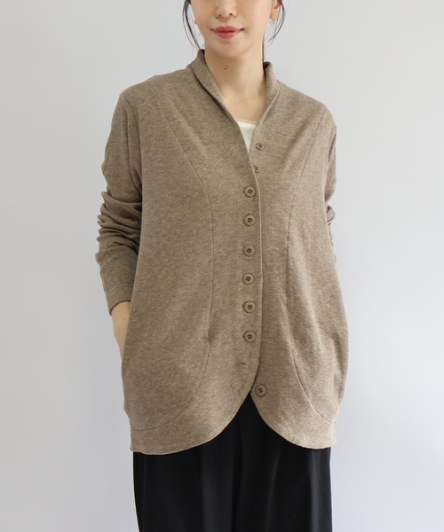 etre relie(エトレリー)の「接結ジャケット(Tシャツ/カットソー・レディース・ライトグレー/ブラック/ダークネイビー/カーキ/ダークベージュ/チャコールグレー・MEDIUM)」の22枚目の写真