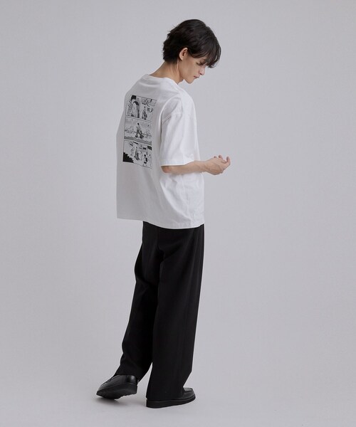 tk.TAKEO KIKUCHI(ティーケータケオキクチ)の「【エバース×tk.TAKEO KIKUCHI】コラボレーションTシャツ SCENE1(Tシャツ/カットソー・メンズ・ホワイト/ブラック・02/03)」の3枚目の写真