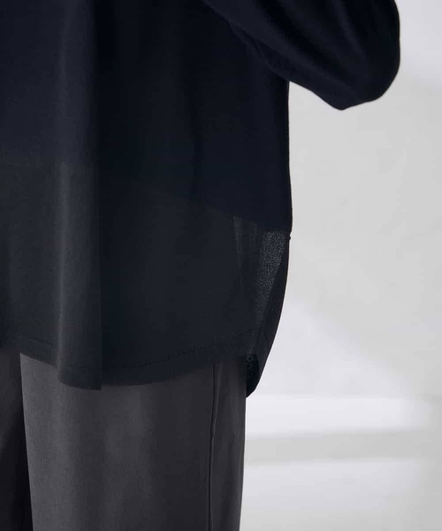 a.v.v(アーヴェヴェ)の「シアー ヘム ニット チュニック(ニット/セーター・レディース・サンドベージュ/ブラック・38/40)」の20枚目の写真