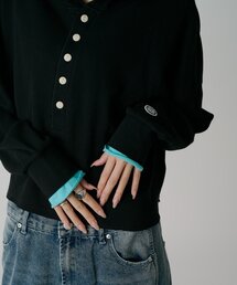 goocy | 【DISCUS】ワッフルヘンリーフーディ(Tシャツ/カットソー)