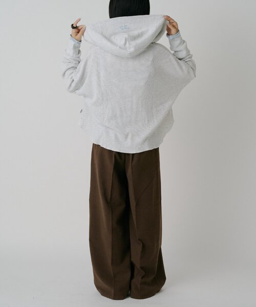 goocy(グーシー)の「【DISCUS】ワッフルヘンリーフーディ(Tシャツ/カットソー・レディース・ホワイト/パープル/ブラック・MEDIUM/LARGE)」の7枚目の写真