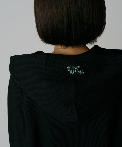 goocy(グーシー)の「【DISCUS】ワッフルヘンリーフーディ(Tシャツ/カットソー・レディース・ホワイト/パープル/ブラック・MEDIUM/LARGE)」の12枚目の写真