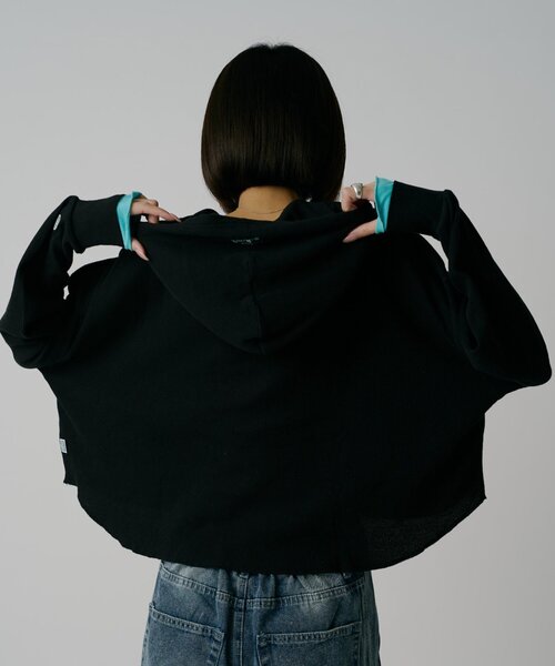 goocy(グーシー)の「【DISCUS】ワッフルヘンリーフーディ(Tシャツ/カットソー・レディース・ホワイト/パープル/ブラック・MEDIUM/LARGE)」の13枚目の写真