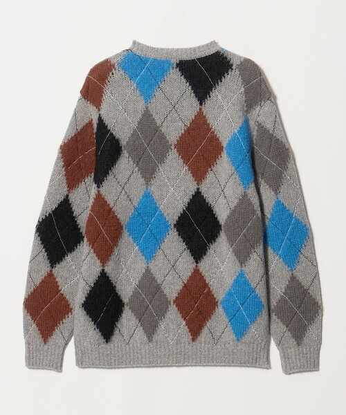 Coohem(コーヘン)の「<COOHEM>STITCHED ARGYLE KNIT PULLOVER/アーガイル ニット プルオーバー(ニット/セーター・メンズ・グレー系・L/M)」の2枚目の写真