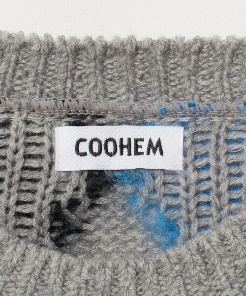 Coohem(コーヘン)の「<COOHEM>STITCHED ARGYLE KNIT PULLOVER/アーガイル ニット プルオーバー(ニット/セーター・メンズ・グレー系・L/M)」の6枚目の写真