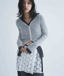 CODE A（コードエー）の「sheer mohair rib cardigan（カーディガン/ボレロ）」