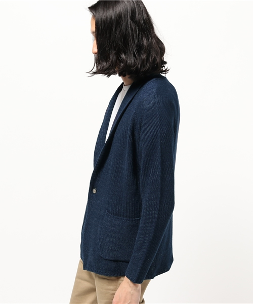 URBAN RESEARCH(アーバンリサーチ)の「UR IndLikeニットショールカーディガン(カーディガン/ボレロ・メンズ・インディゴブルー/ライトインディゴブルー・LARGE/MEDIUM)」の5枚目の写真