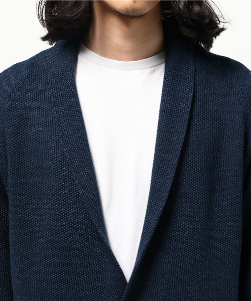 URBAN RESEARCH(アーバンリサーチ)の「UR IndLikeニットショールカーディガン(カーディガン/ボレロ・メンズ・インディゴブルー/ライトインディゴブルー・LARGE/MEDIUM)」の8枚目の写真