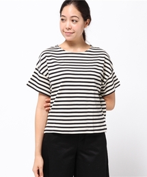 earth music&ecology | 【2016Autumn】ボーダードロップショルダーＴシャツ(Tシャツ/カットソー)