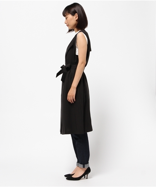 NATURAL BEAUTY BASIC（ナチュラルビューティーベーシック）の「ジレンチ（トレンチコート・レディース・ダークベージュ/ブラック・MEDIUM）」の10枚目の写真