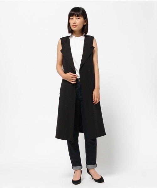 NATURAL BEAUTY BASIC（ナチュラルビューティーベーシック）の「ジレンチ（トレンチコート・レディース・ダークベージュ/ブラック・MEDIUM）」の12枚目の写真