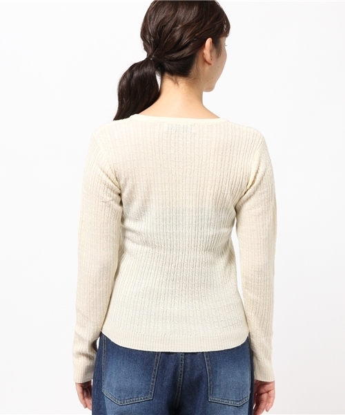 N.（N. Natural Beauty Basic）（エヌエヌナチュラルビューティーベーシック）の「ミニケーブルニット（ニット/セーター・レディース・グレー/ホワイト/カーキ/ネイビー・MEDIUM）」の8枚目の写真