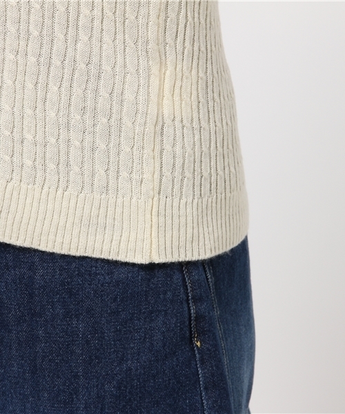 N.（N. Natural Beauty Basic）（エヌエヌナチュラルビューティーベーシック）の「ミニケーブルニット（ニット/セーター・レディース・グレー/ホワイト/カーキ/ネイビー・MEDIUM）」の11枚目の写真