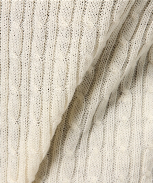 N.（N. Natural Beauty Basic）（エヌエヌナチュラルビューティーベーシック）の「ミニケーブルニット（ニット/セーター・レディース・グレー/ホワイト/カーキ/ネイビー・MEDIUM）」の5枚目の写真