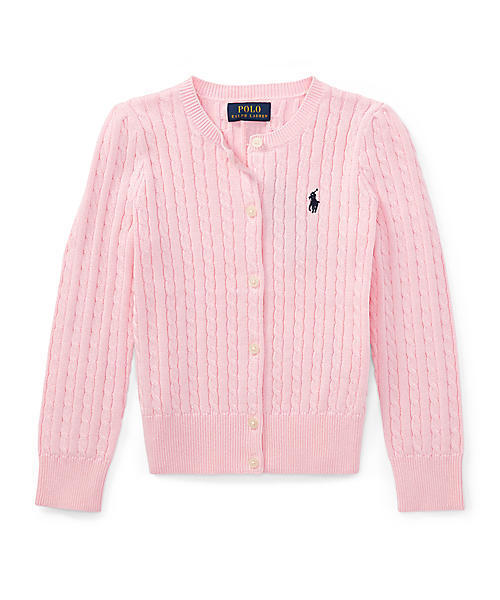 POLO RALPH LAUREN CHILDRENSWEAR（ポロ ラルフ ローレン チルドレンズウェア）の「ケーブルニット コットン カーディガン（カーディガン/ボレロ・キッズ・ネイビー/ホワイト/ピンク・3T/4T）」の3枚目の写真