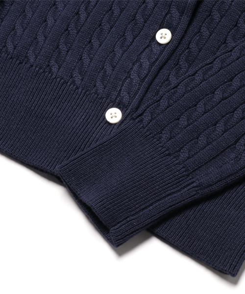 POLO RALPH LAUREN CHILDRENSWEAR（ポロ ラルフ ローレン チルドレンズウェア）の「ケーブルニット コットン カーディガン（カーディガン/ボレロ・キッズ・ネイビー/ホワイト/ピンク・3T/4T）」の7枚目の写真